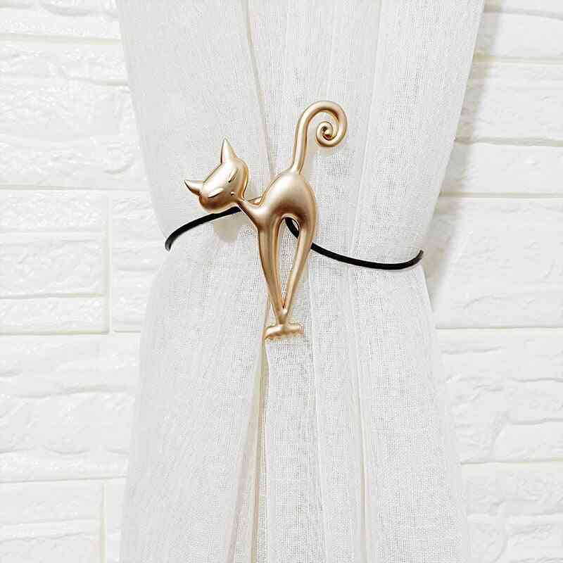 Cat Shape Strong Curtain Tiebacks Alloy Hanging Belts
