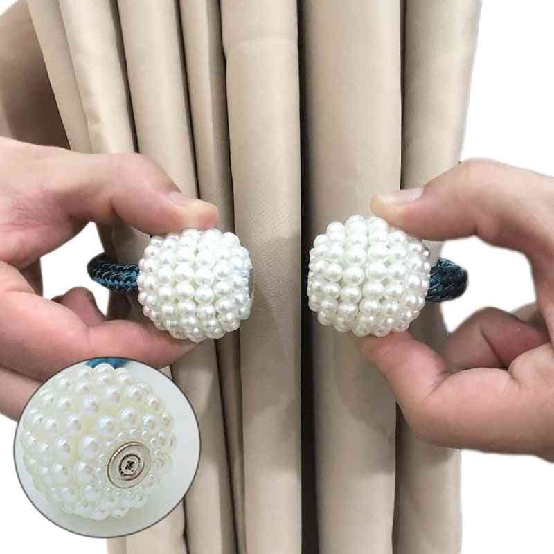 Pearl Magnetic Curtain Clip, Holders, Tie Back Buckle