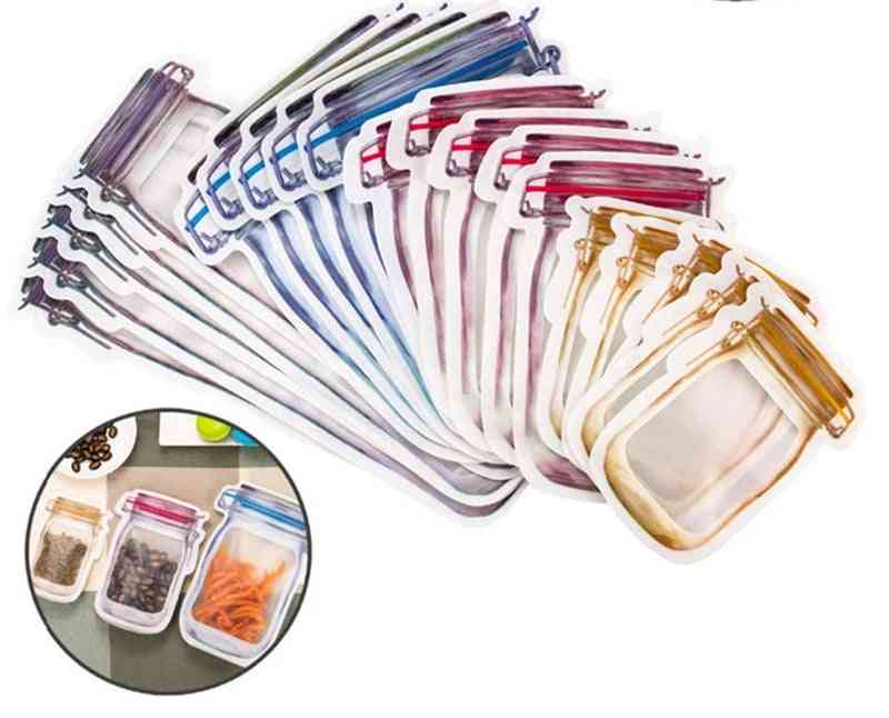 Portable Mason Jar Bags- Reusable Seal, Food Saver, Storage Organizer