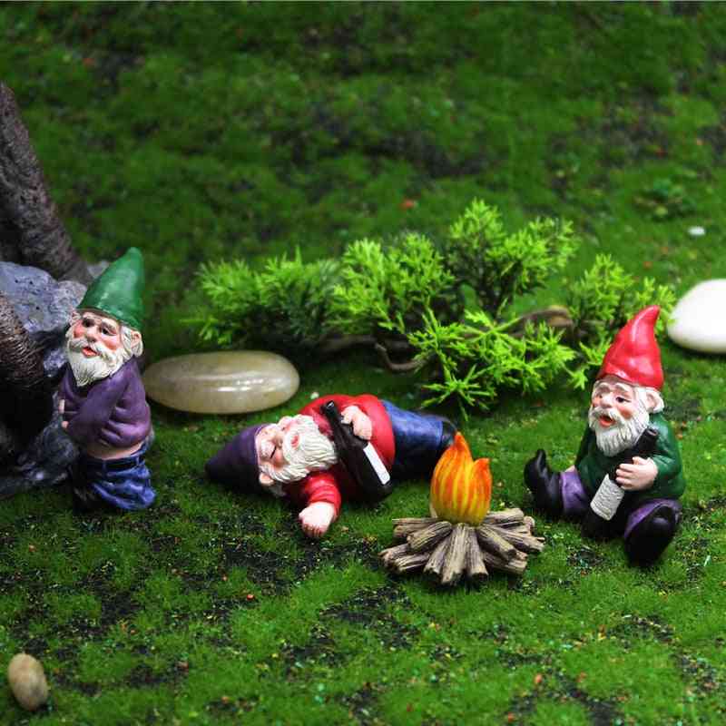 Mini paysage de mousse de résine, jardin miniature de fée, ornements nains, accessoires de pot de fleur