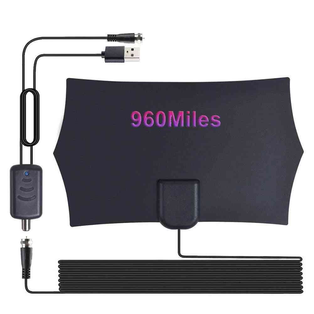 4k Digital Hdtv Aerial Indoor Amplified Antenna 960ml Range With Hd1080p Dvb-t2 Freeview Tv