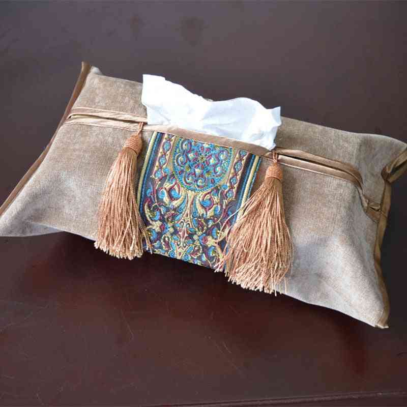 European Style Embroidery Tissue Box, Pumping Napkin Cover