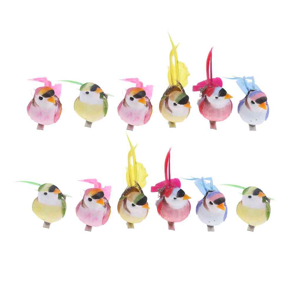 Artificial Foam- Magpie Colorful, Feathered Bird For Home, Garden Decoration