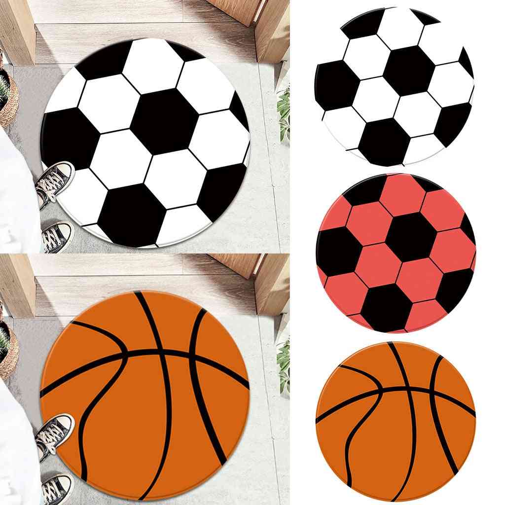 Anti-slip Round Carpet, Football Basketball, Computer Chair Pad, Cushion Mat