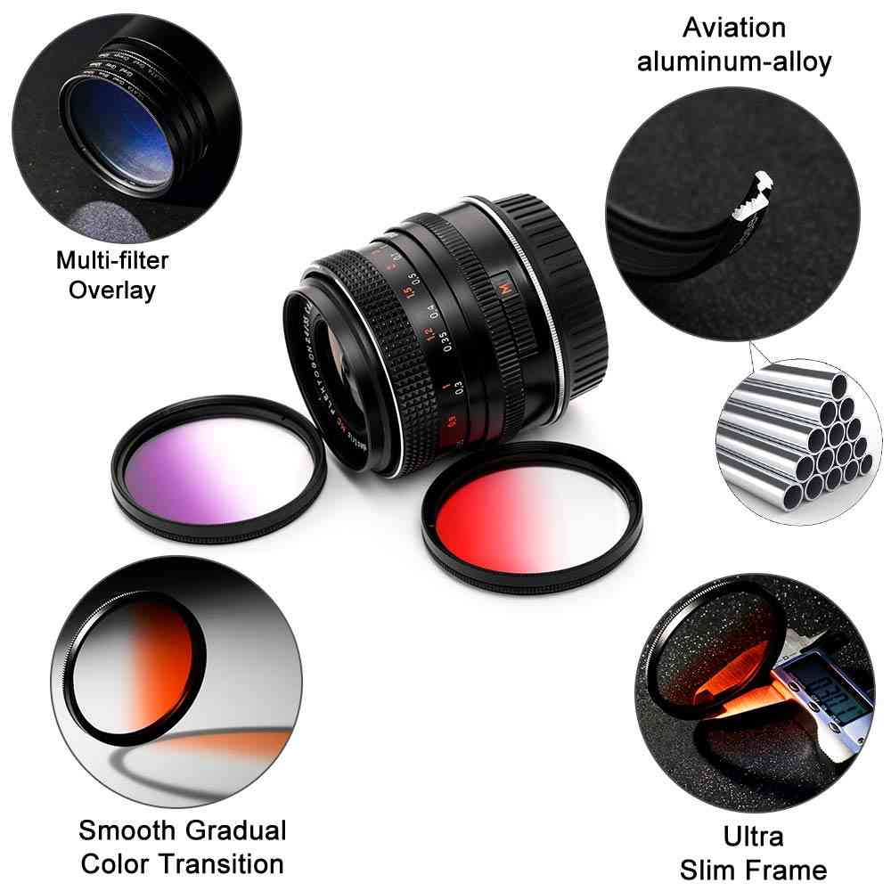 Filter Kit For Canon Eos 1300d 1500d 2000d 4000d 200d 250d 18-55mm Lens