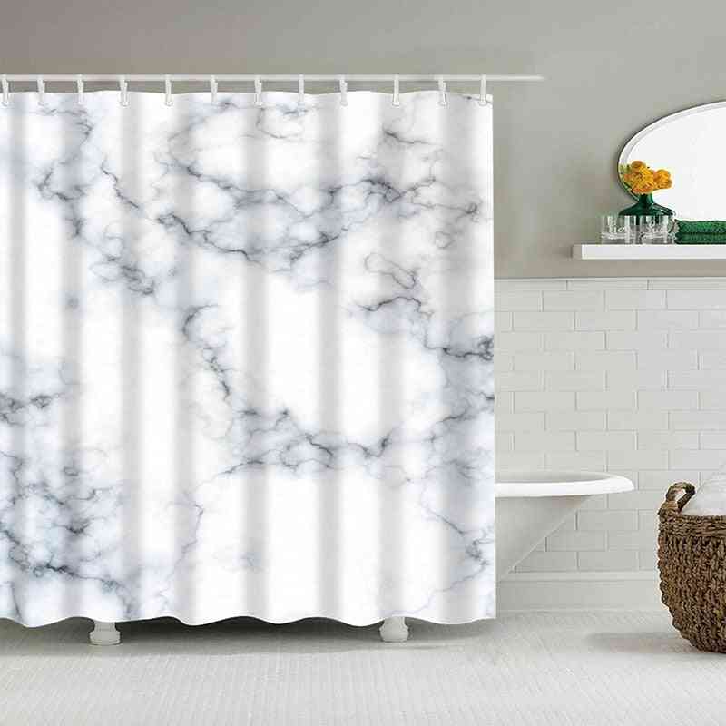 Waterproof Polyester, Marble Stripes, Printing Shower Curtains Fabric