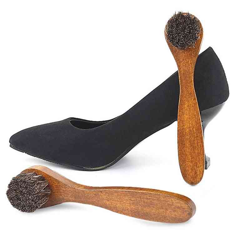Mane Shoe Brush Polish, Leather Cleaner, Real Horse, Hair Soft Polishing Tool