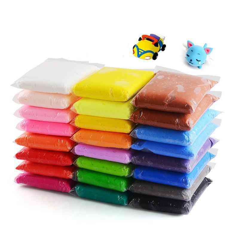 Asciugatura all'aria: argilla morbida di plastica super leggera, giocattolo colorato di pasta (36 colori e 3 strumenti)