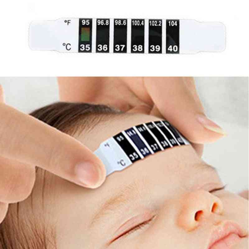 Lcd Strip, Abs Reusable Flexible Head Fever Forehead Thermometer