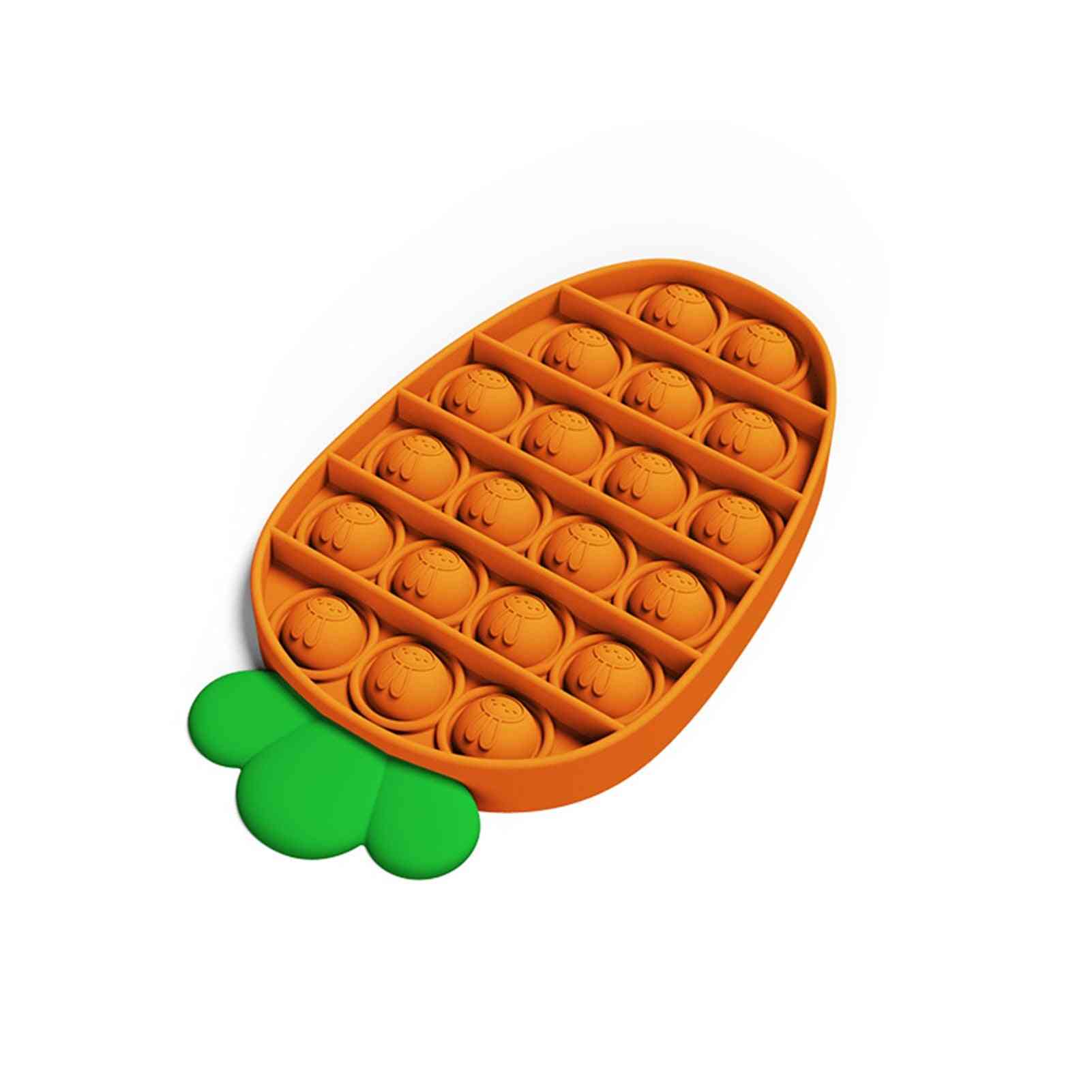1 buc - balon de împingere cu morcov, jucărie senzorială pentru autism