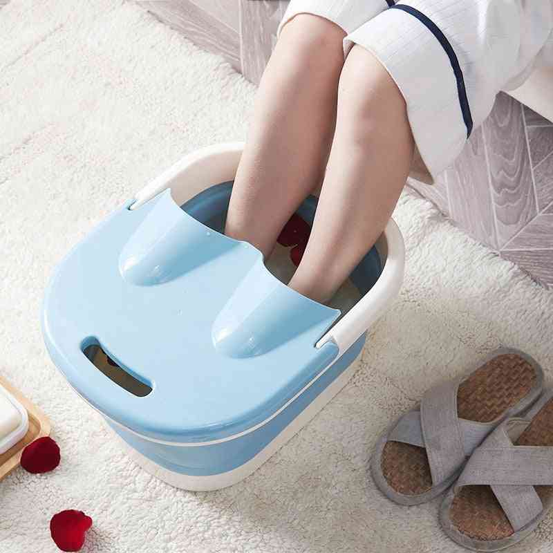 Folding Foot, Wash Tub With Lid Foaming Massage, Bucket Pedicure