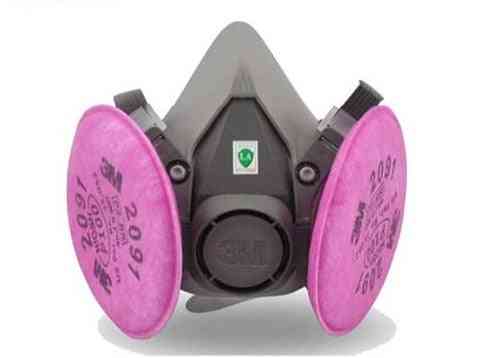Gasmaske Farbspritzen - Halbgesichts-Atemschutzmaske, Industrie-Staubmaske mit Filter