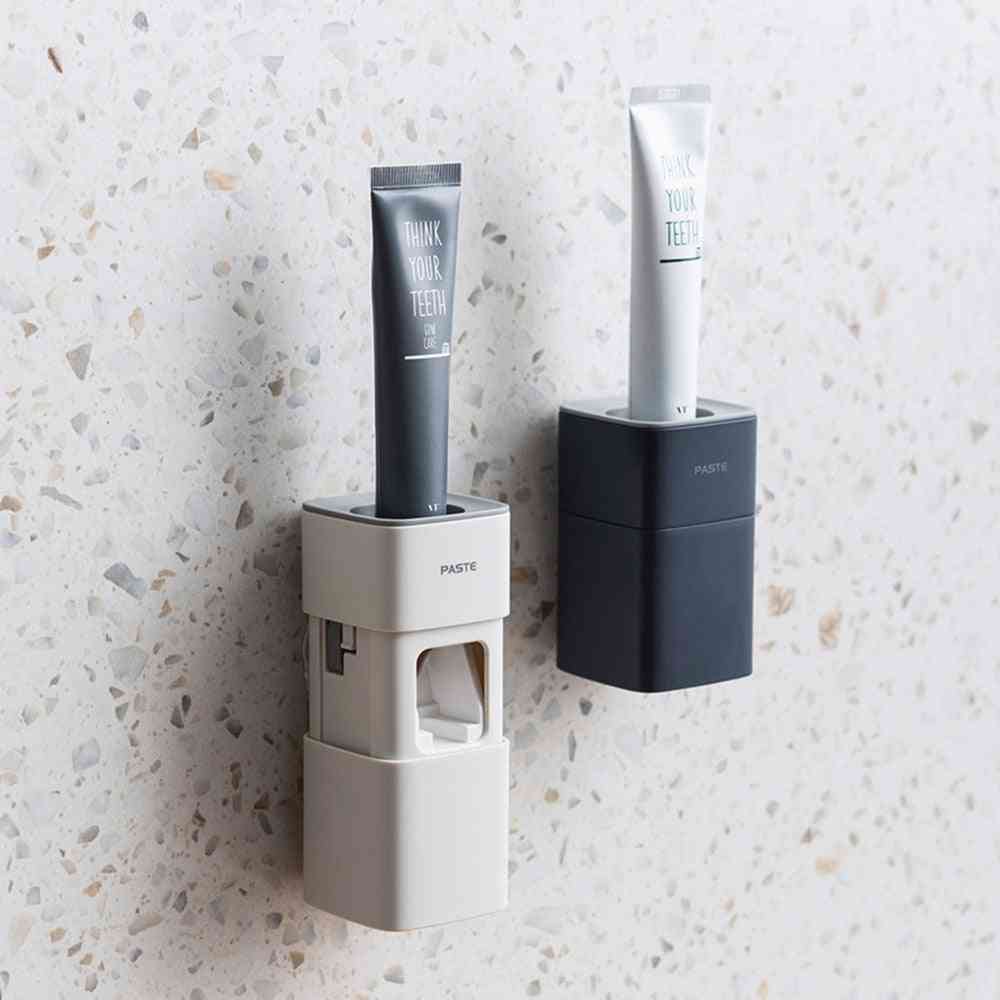 Automatická prachotesná zubná pasta na zubnú kefku, držiak na stenu dávkovača
