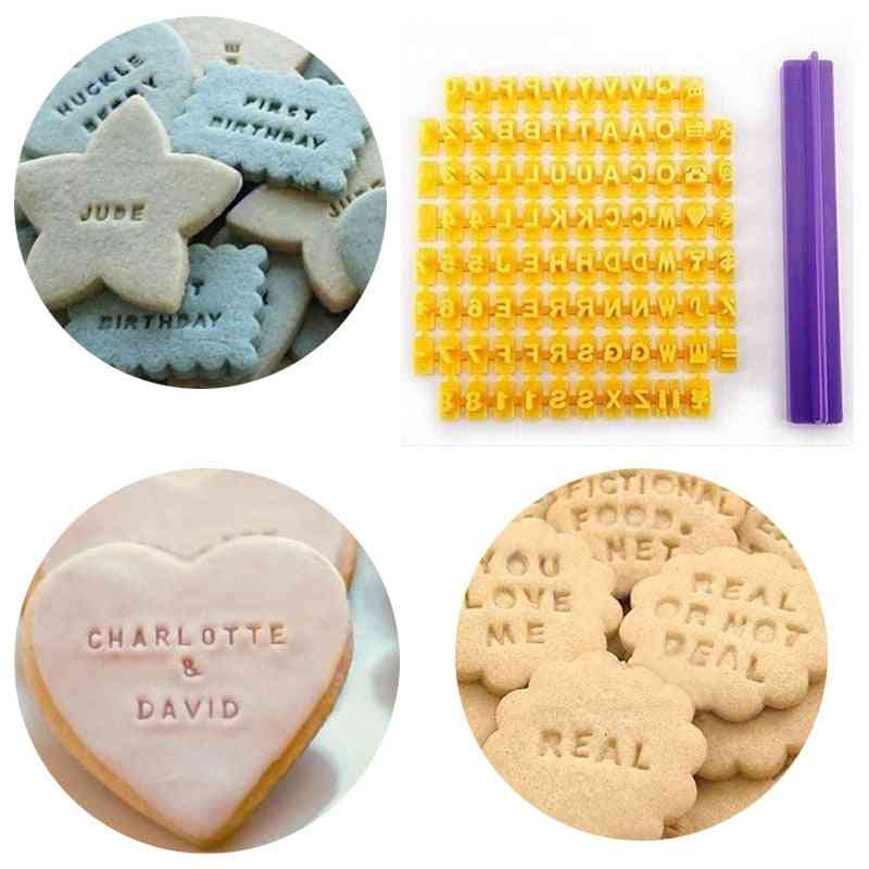 Timbre de presse de biscuit de lettre/numéro d'alphabet, cuisson de gâteau, outils de moules de fondant