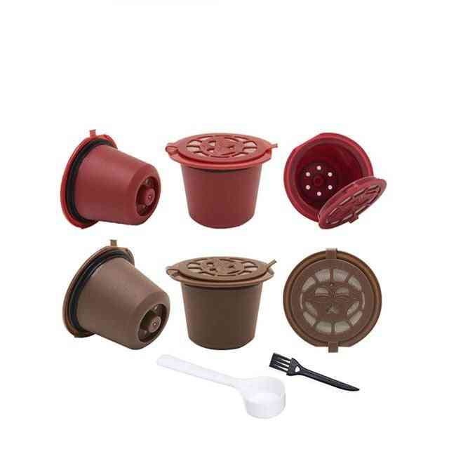 4pcs- Nespresso Refillable, Reusable Coffee Capsule, Filters Cups Spoon (4pcs)