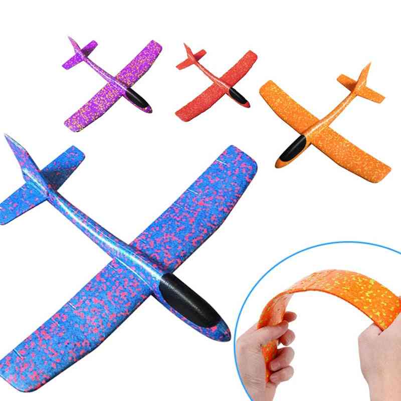 Hand Throwing Foam Slewing Airplane Model Toy & Luminous Machine With Light