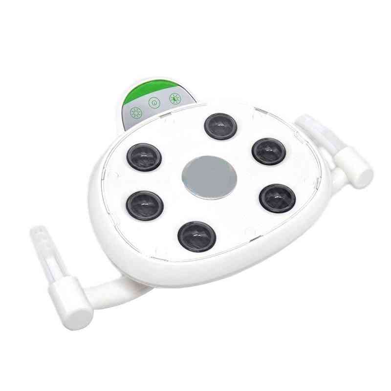Lámpara dental sin sombras con 6 bombillas led de alta potencia, botón táctil e interruptor de sensor