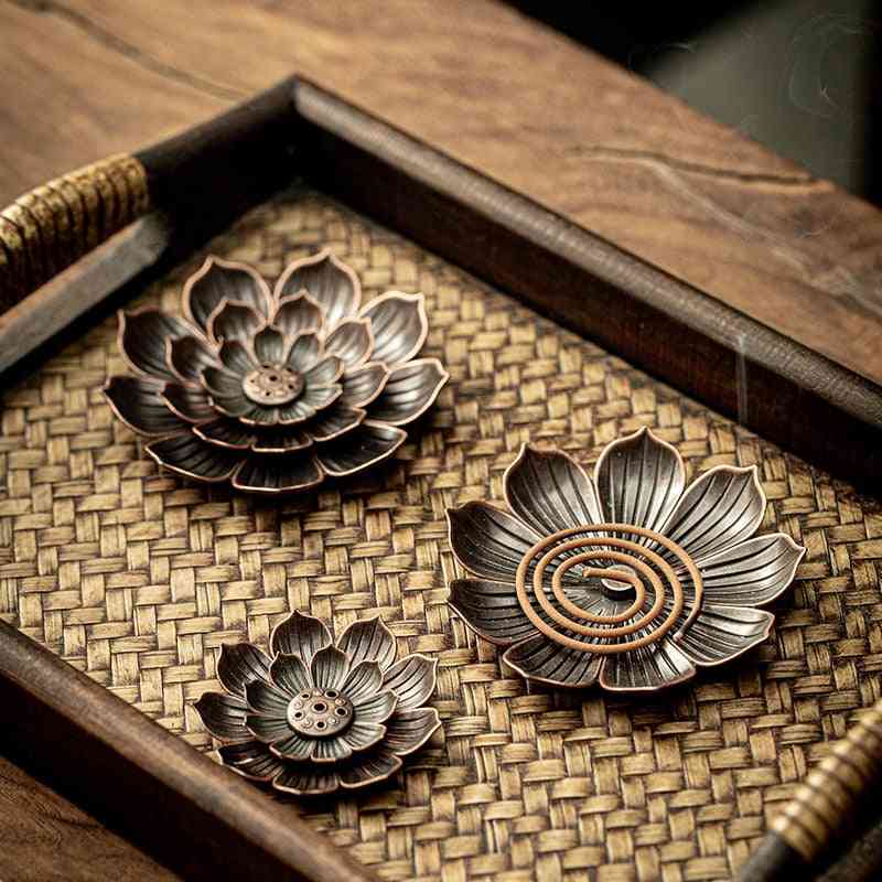 Plaque de bouddhisme brûleur, support de lotus