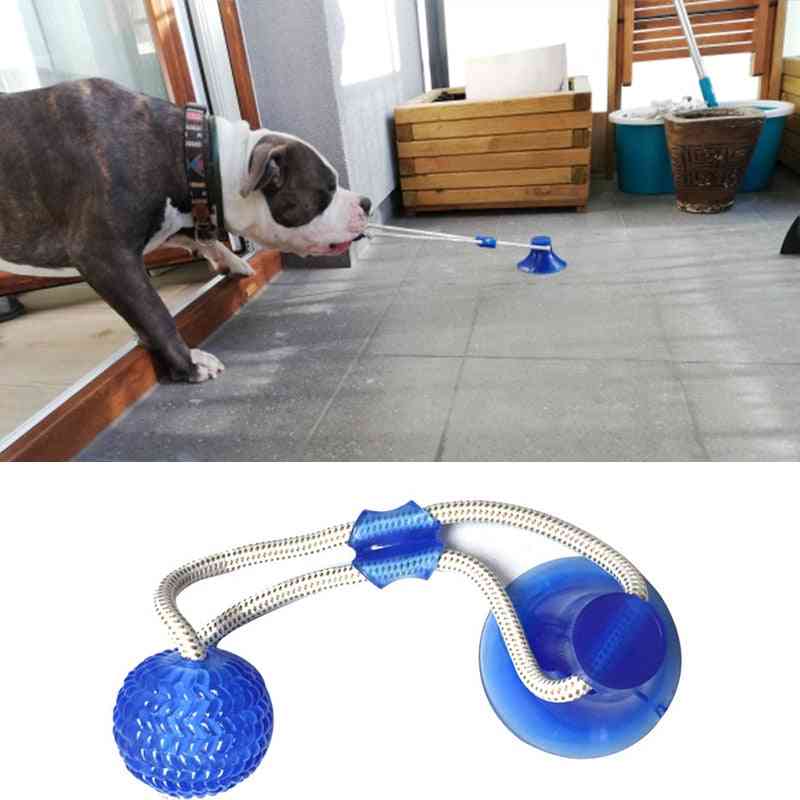 Suction Cup Push Tpr Ball Elastic Ropes Tooth Cleaning Chewing For Pet, Puppy & Dog