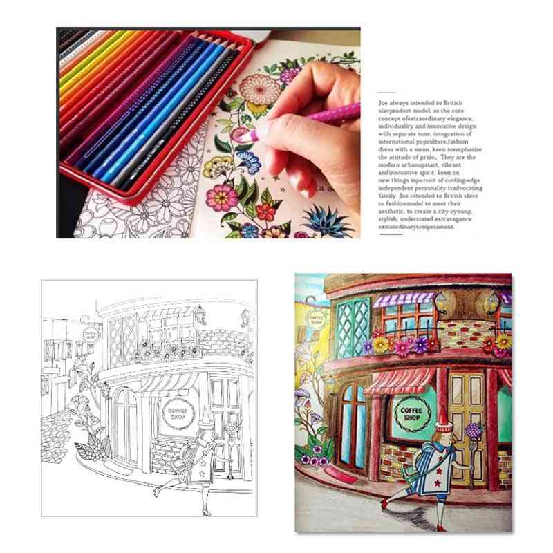 24 de pagini desen, colorat antistres, cărți de pictură