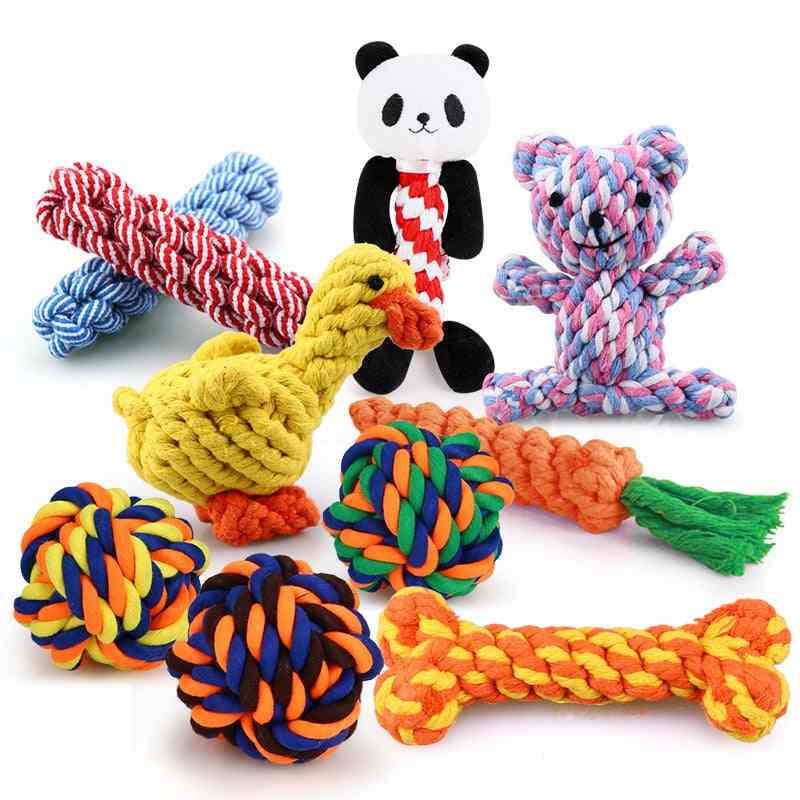 Bite Resistant Chew Cleaning Teeth, Rope Knot Ball, Playing Animals For Dog, Pets