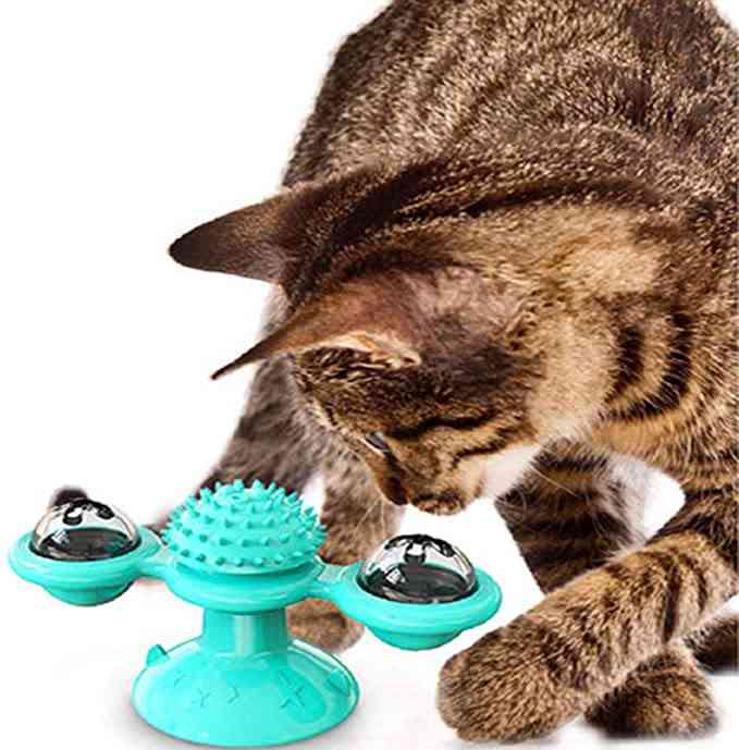 Perie de păr pentru zgârieturi - vărsare de îngrijire, catnip cu ventuză, jucărie de antrenament puzzle pentru pisici