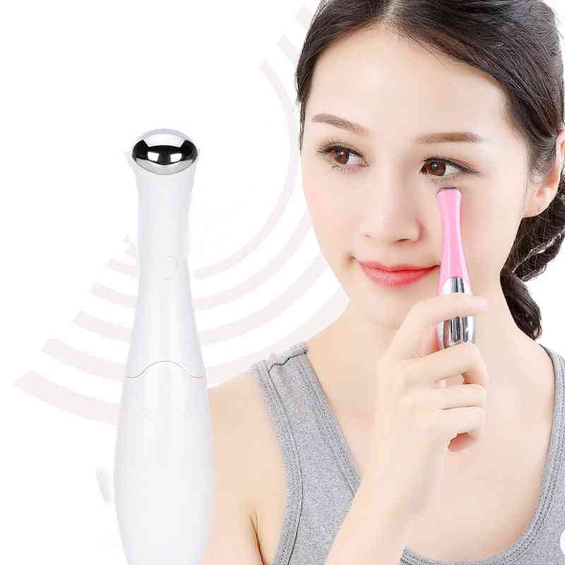 Portátil - dispositivo de caneta de massagem elétrica para os olhos - círculo escuro, vibração facial, bastão mágico de rosto