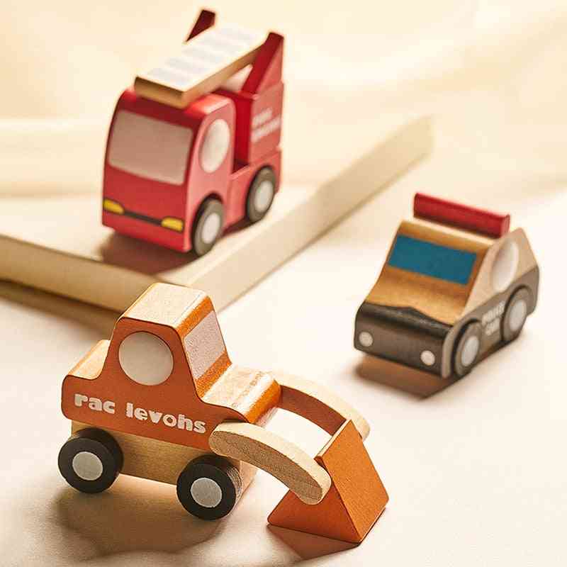 Mini Cars, Truck, Aircraft Montessori, Wooden Education Vehicle