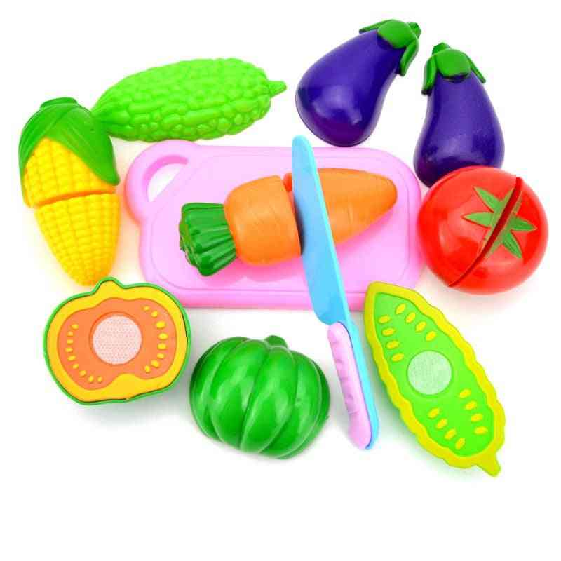 Groente fruit snijder, plastic fantasie speelhuis set-
