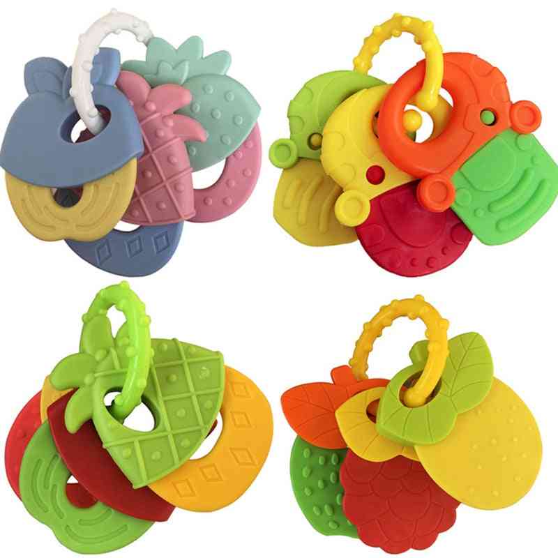 Baby Fruit Style- Soft Rubber, Rattle Teether Toy
