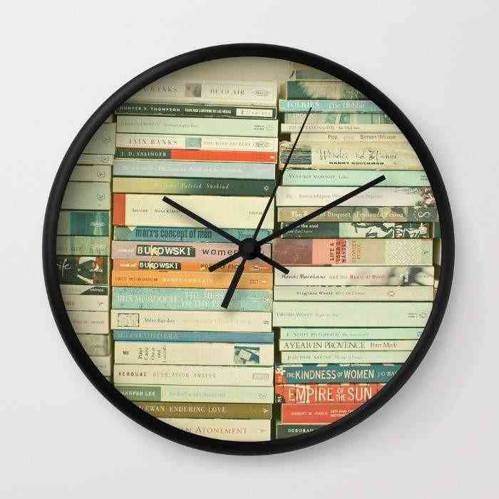 Horloge murale rat de bibliothèque