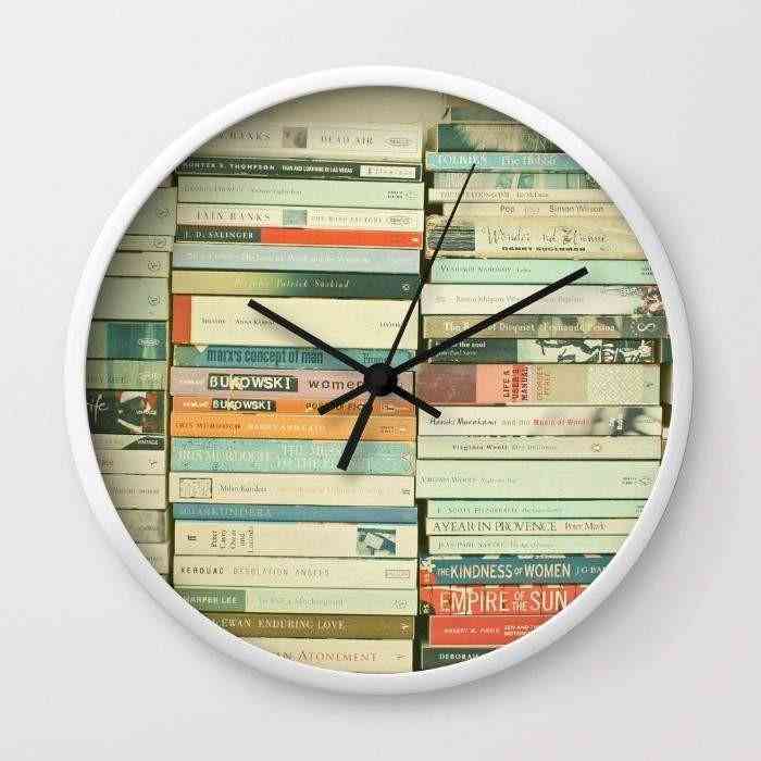 Horloge murale rat de bibliothèque
