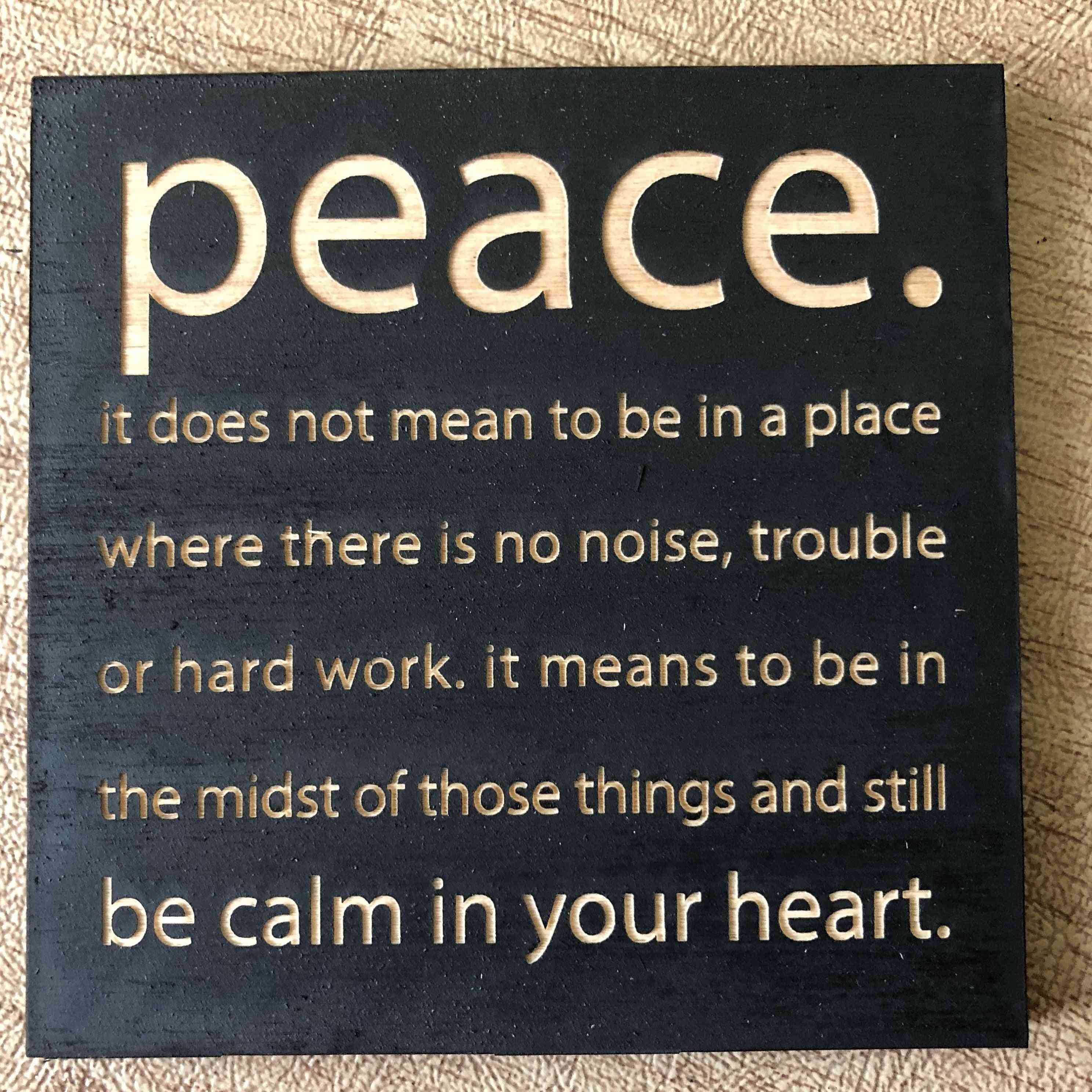 Peace Wood Magnet