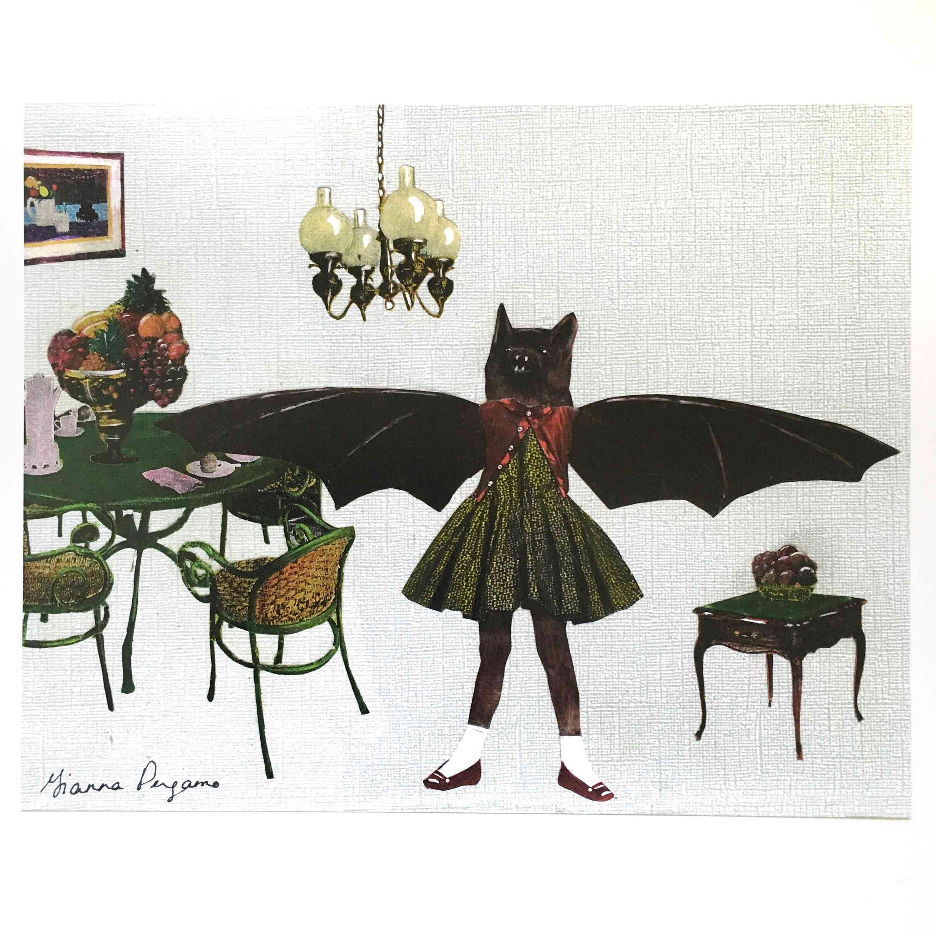 Impresión de arte de niña murciélago