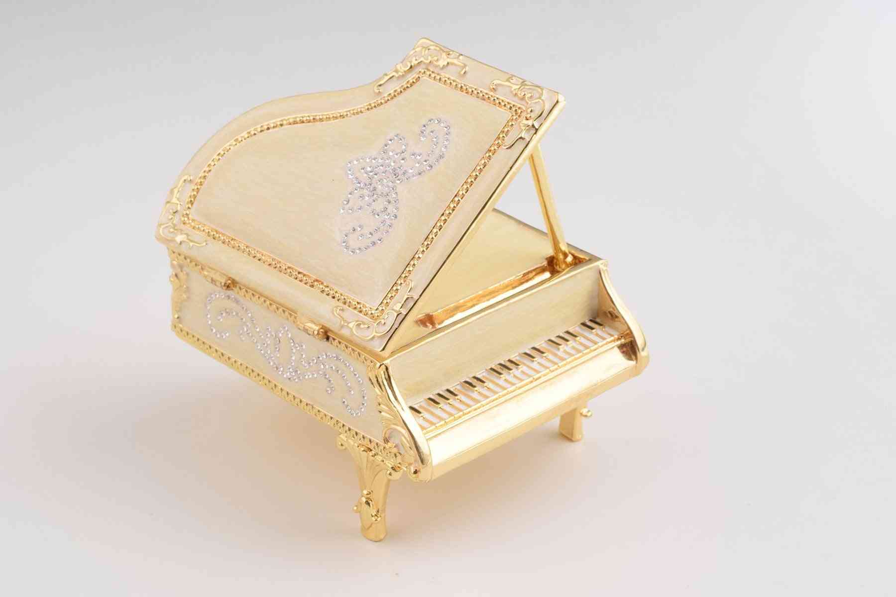 Valkoinen piano - koristelista laatikko
