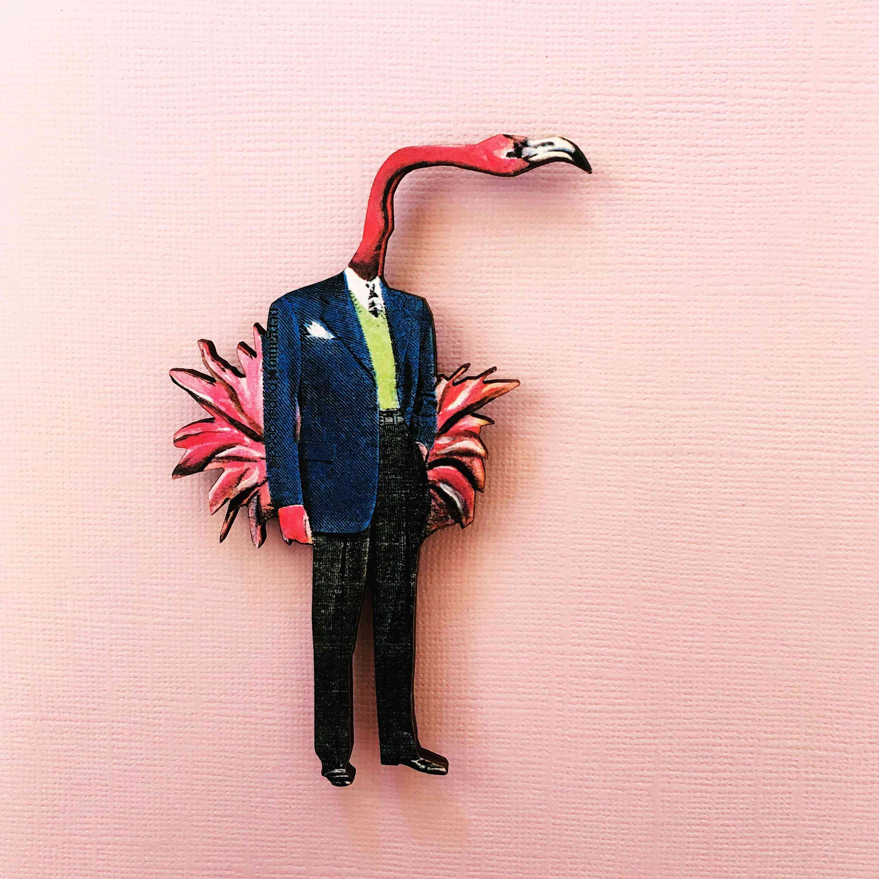 Flamingo Man Magnet