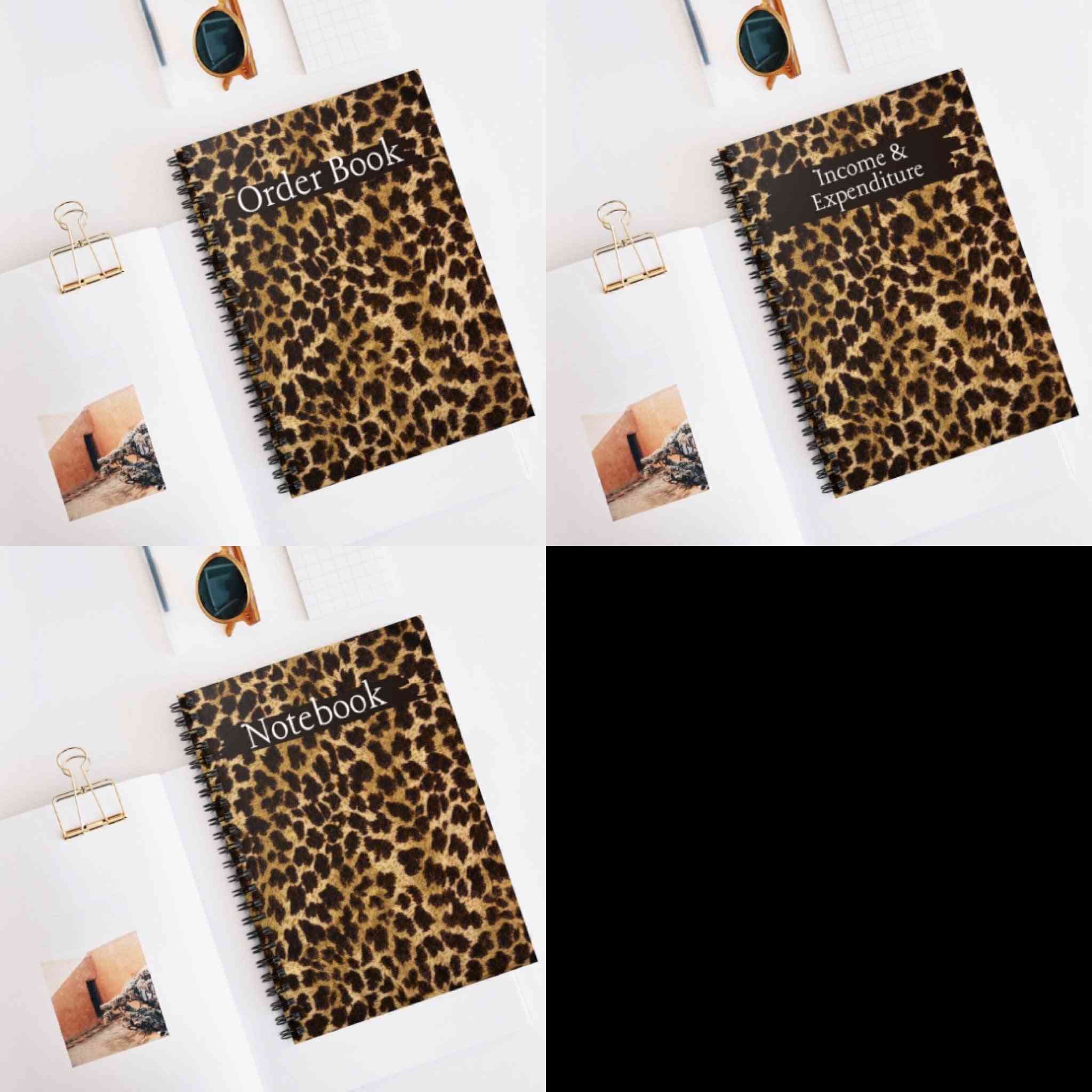 Leopard Print Income And Expenditure Book