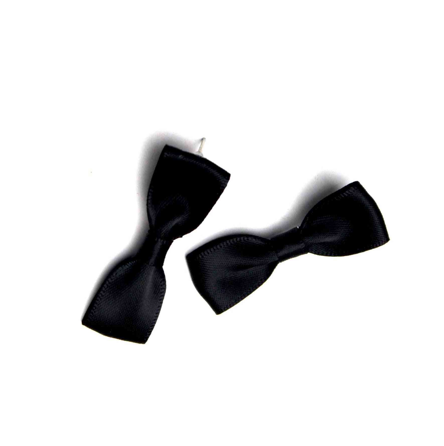 Soft Handcrafted Satin Bow Earings