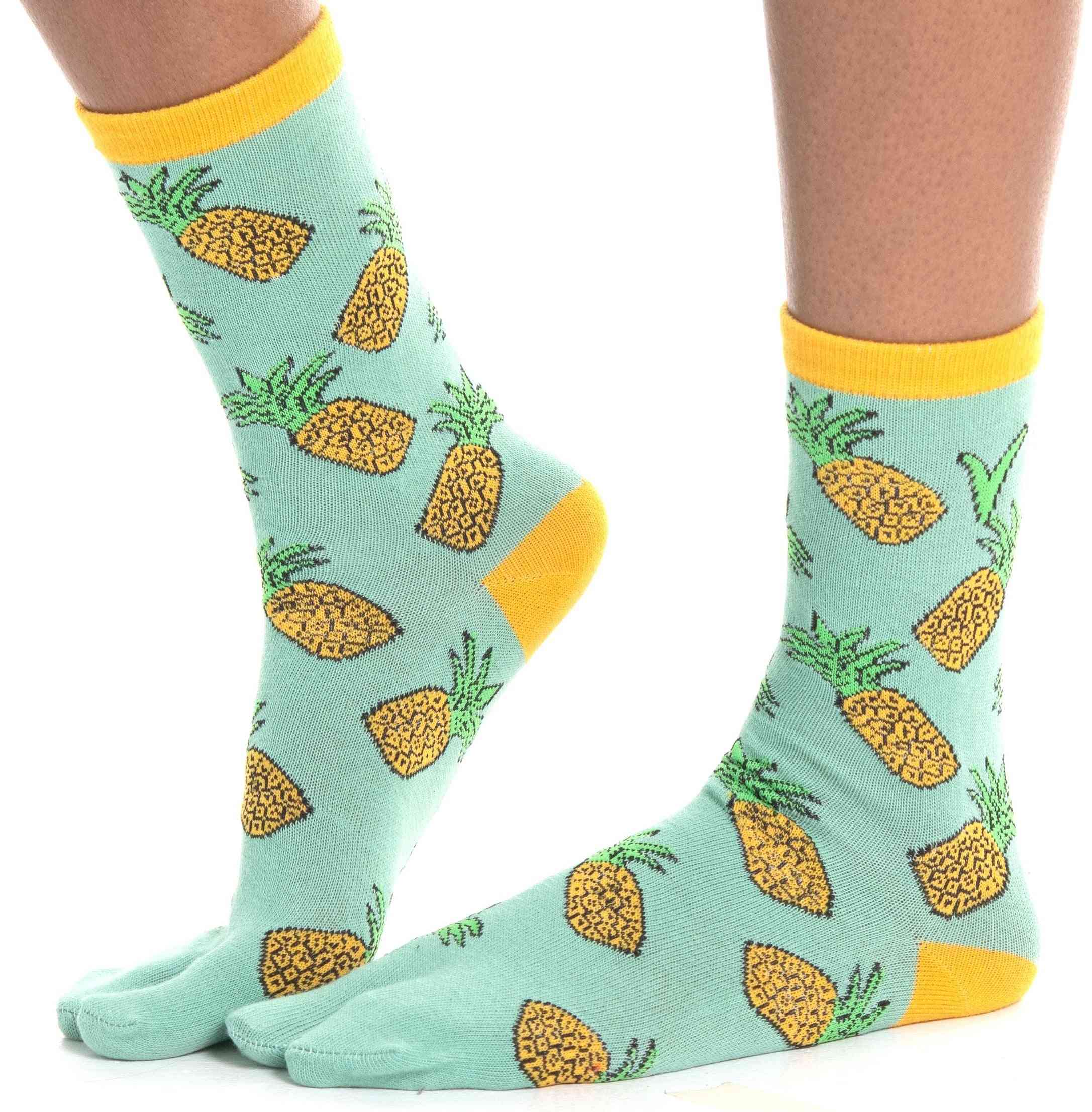 Calcetines flip flop - estampado de piña