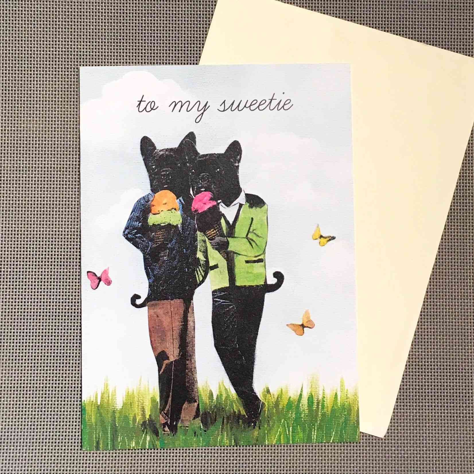 To My Sweetie French Bulldog - Greeting Card