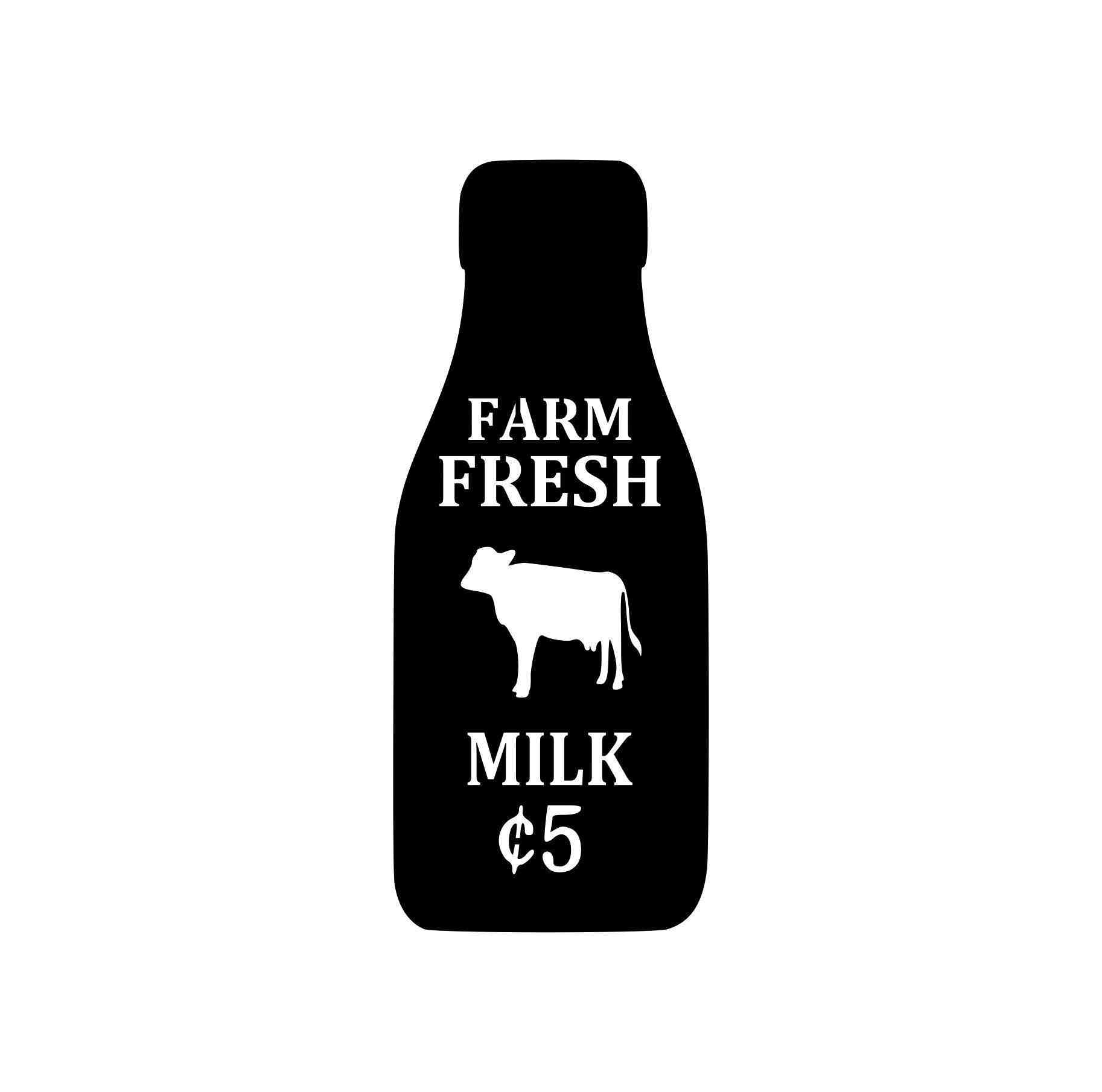 ферма прясно мляко метал арт знак
