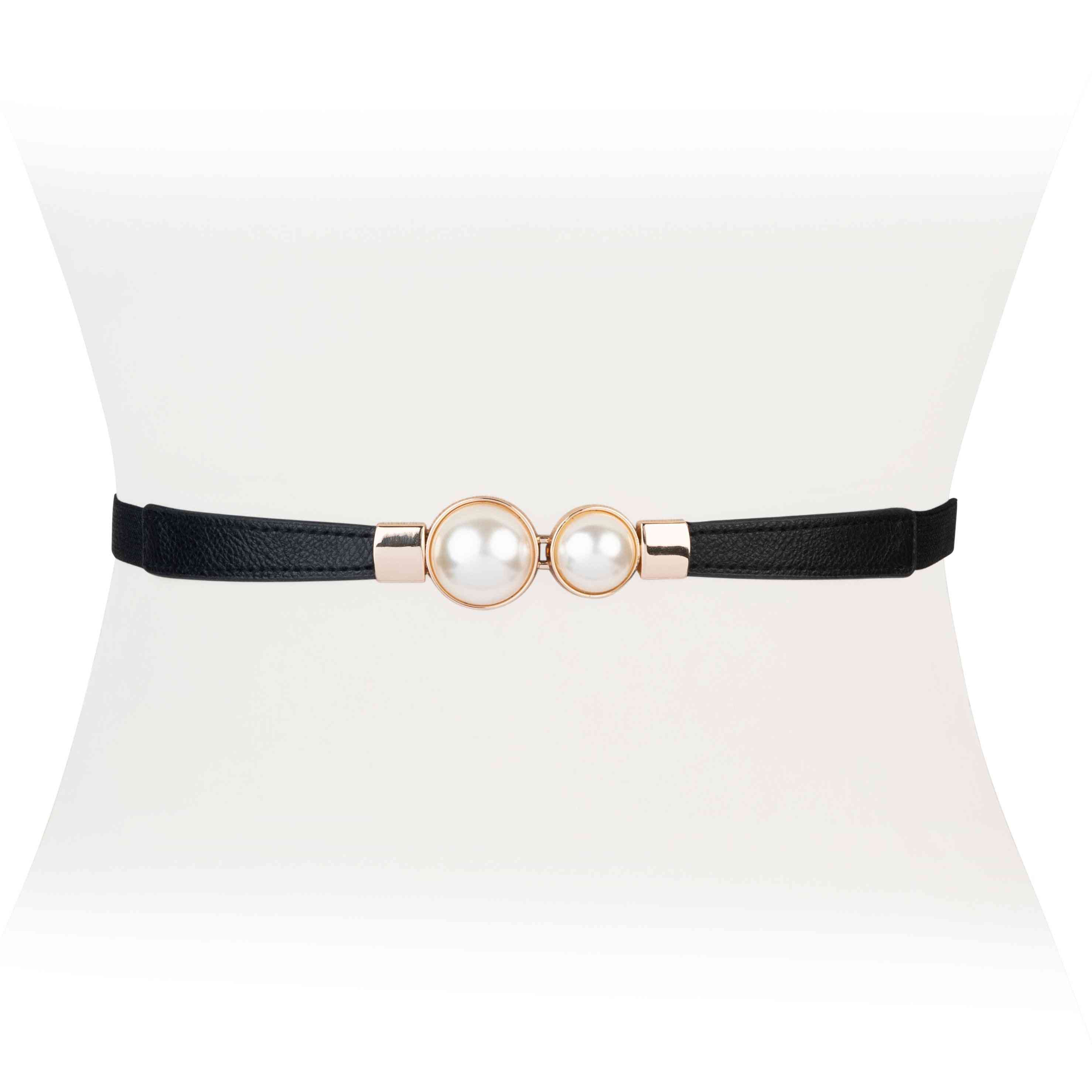 Cintura elastica con chiusura a perla