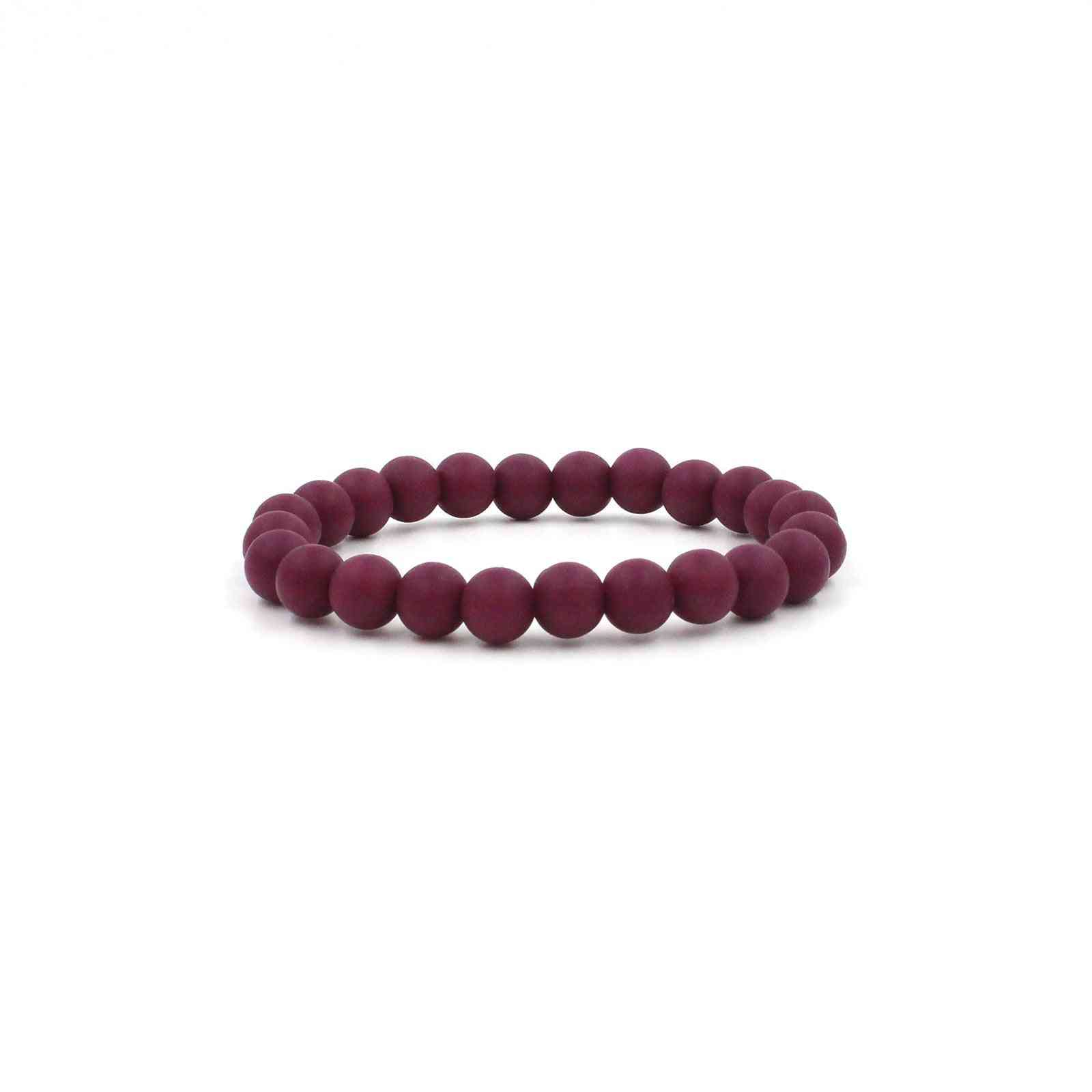 Silicon Rubber Red Wine Bead Bracelets