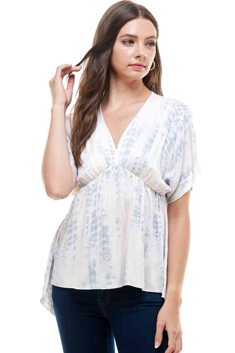 Tie-dye oversized blouse met dolman mouwen