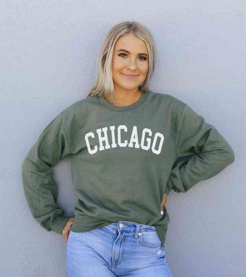 Unisex-Sweatshirt mit Chicago-Print