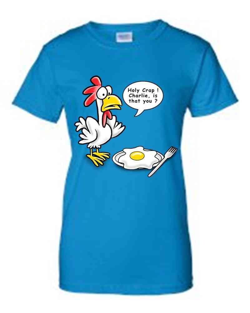 Grappige kip tot ei is dat je t-shirt