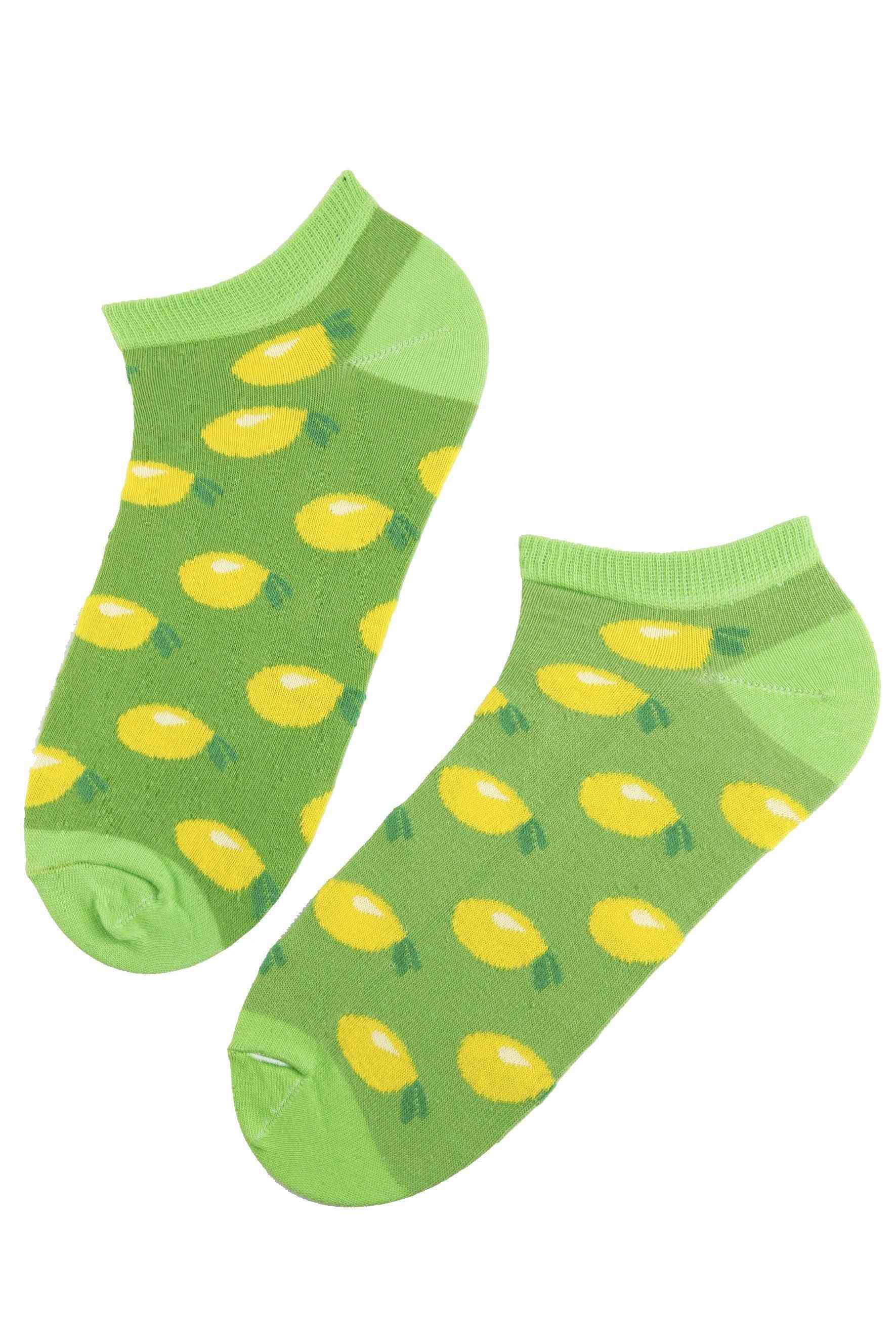 Laag uitgesneden sokken met citroenpatroon