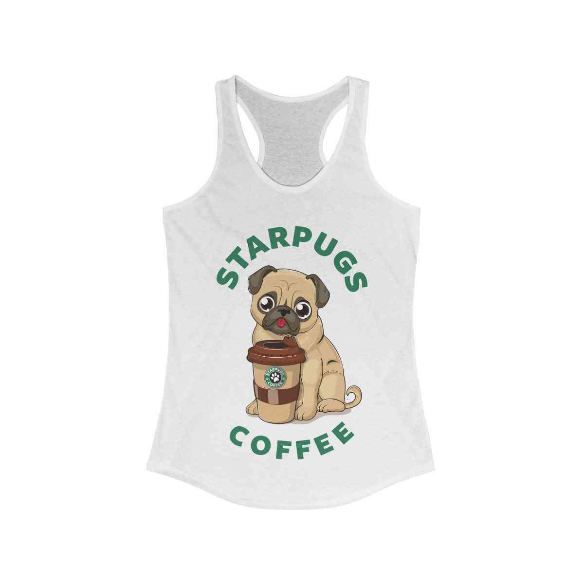 Starpugs Coffee & Pug Racerback Tank Top