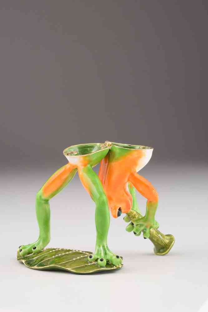 Trumpet Playing Frog-trinket Box