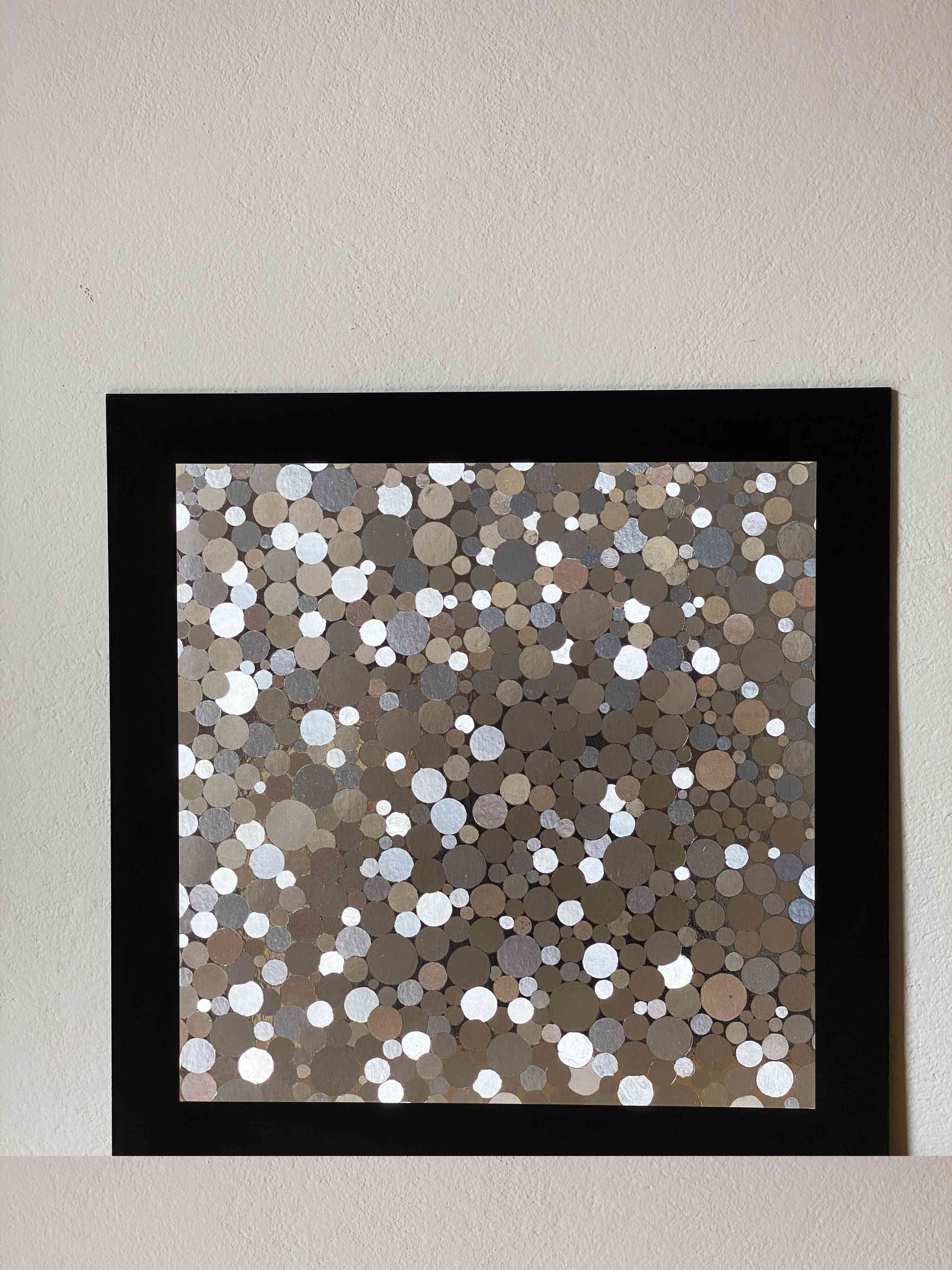 Abstract Scattered Dots-handmade  Foil Art